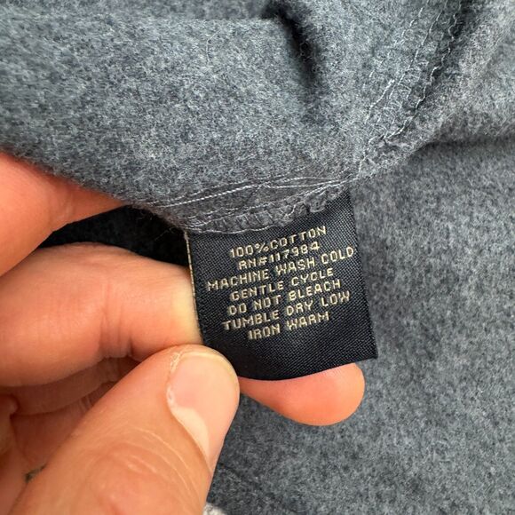 Grizzy Mountain Flannel Shacket Shirt Mens Medium Blue Heavyweight Cotton Work - Picture 6 of 13